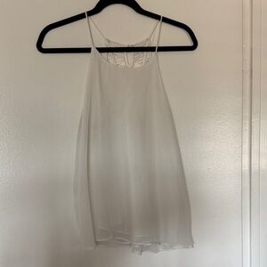 White Tank top with Back design